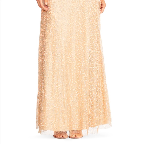 Adrianna Papell Sequin Popover Mermaid Gown - Picture 4 of 4